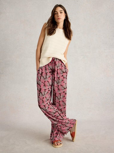 Belle Crinkle Hose mit weitem Bein