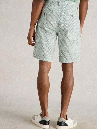 Chinoshorts mit Geoprint