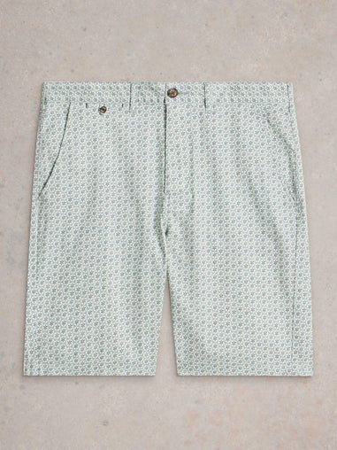 Chinoshorts mit Geoprint