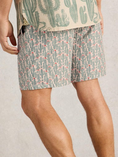 Badeshorts mit Kakteenprint