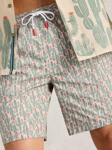 Badeshorts mit Kakteenprint