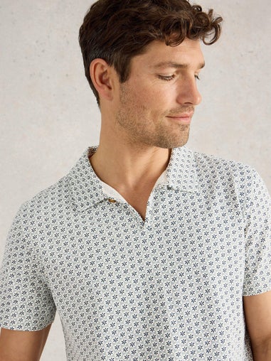 Polohemd mit Geo-Print