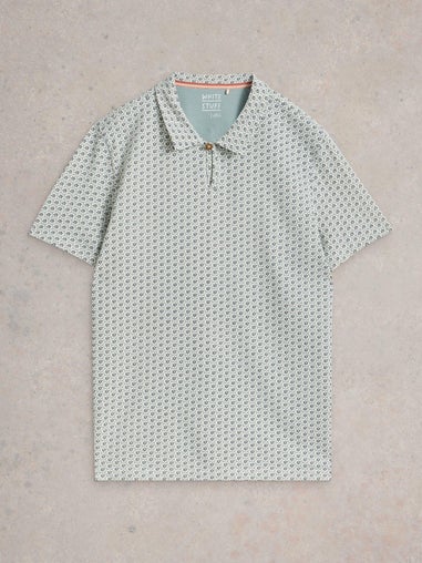 Polohemd mit Geo-Print