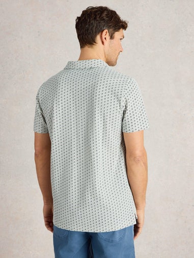 Polohemd mit Geo-Print