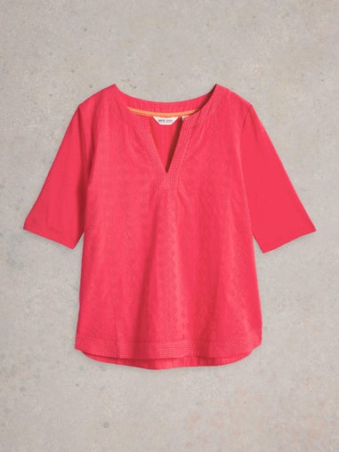 T-Shirt Weaver mit Keilausschnitt