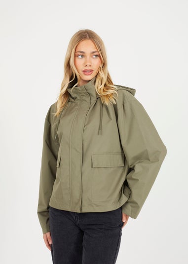 Brave Soul Khaki Short Coated Jacket