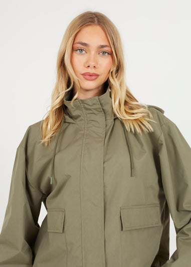 Brave Soul Khaki Short Coated Jacket