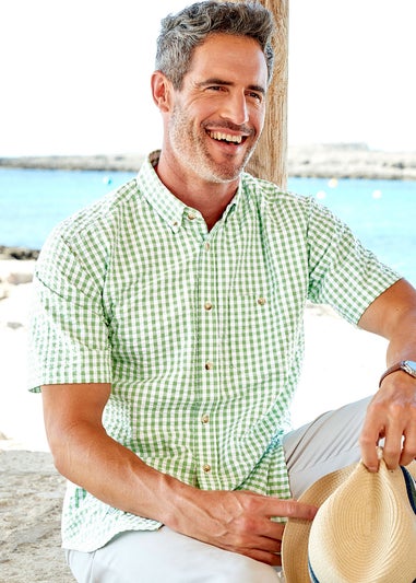 Cotton Traders Sage Ultimate Classic Seersucker Shirt