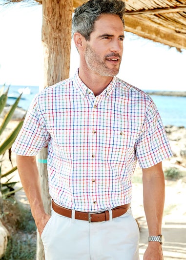 Cotton Traders White Ultimate Classic Seersucker Shirt