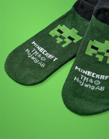 Minecraft Kids Multicoloured School Calf Socks Set of 5 (9 Younger - 6.5 Older)