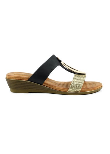 Lunar Black Porto Sandal