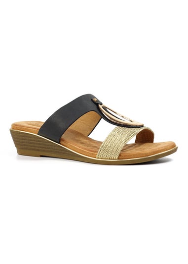 Lunar Black Porto Sandal