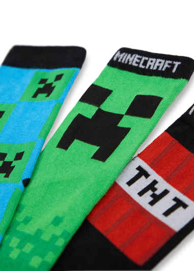 Minecraft Kids Multicoloured Character Calf Socks Set of 5 (9 Younger - 6.5 Older)