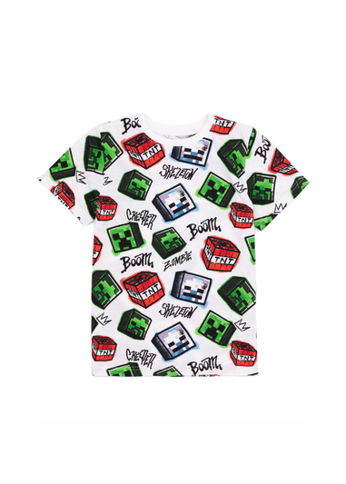 Minecraft Kids Multicoloured Character Pack of 2 T-Shirt (5-14 Years)