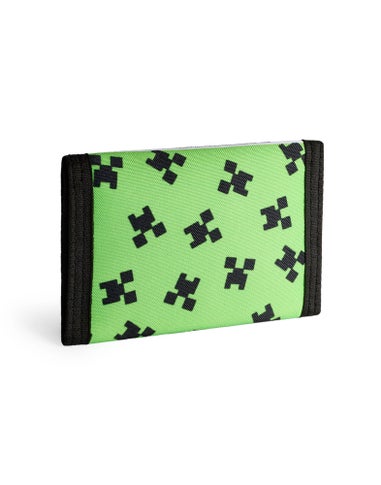 Minecraft Kids Green Creeper & TNT Strap Wallet