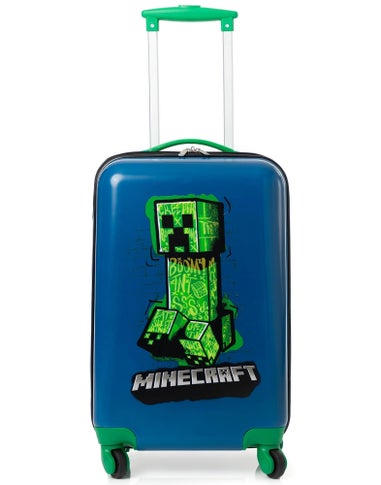 Minecraft Kids Blue Creeper Medium Suitcase