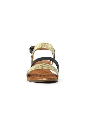 Lunar Black Pippa Wedge Sandal