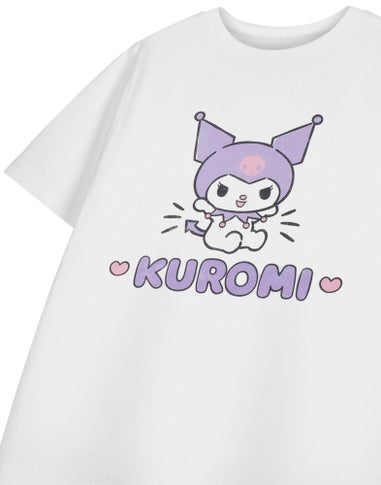 Hello Kitty Kuromi Heart Kids White T-Shirt (3-14 Years)