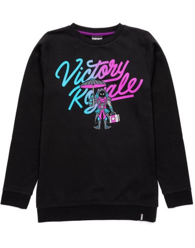 Fortnite Victory Royale Boys Black Sweatshirt (11-16 Yrs)