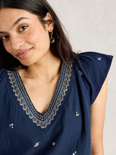 Besticktes Top Lucia