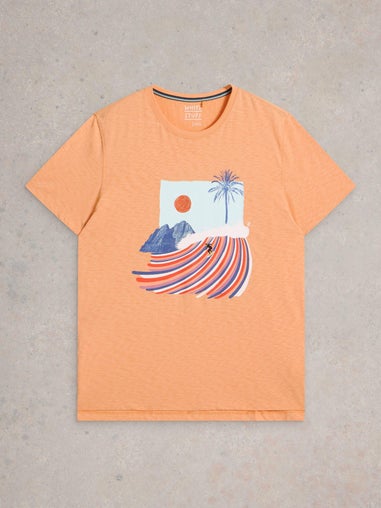 T-Shirt Abersoch mit Wellengrafik