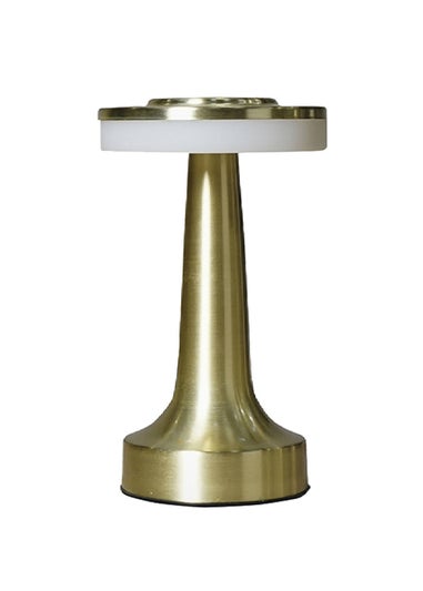 ValueLights Talance Antique Brass LED Rechargeable Dimmable Touch Table Lamp