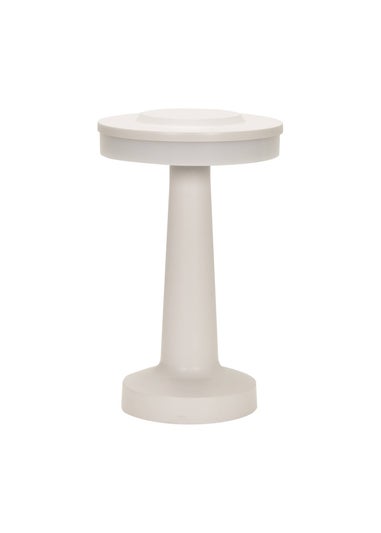 ValueLights Troy Matte White LED Rechargeable Dimmable Touch Table Lamp