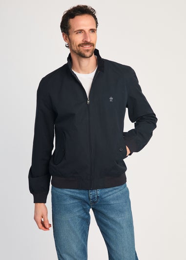 French Connection Navy Funnel Neck Harrington Jacket