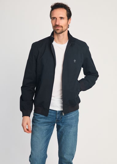 French Connection Navy Funnel Neck Harrington Jacket