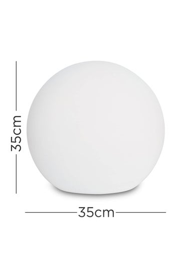 ValueLights Toka IP44 Colour Changing Rechargeable Garden Ball Light with Remote Control (35cm)