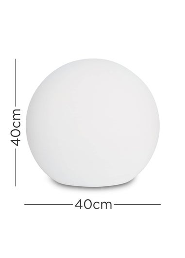 ValueLights Toka IP44 Colour Changing Rechargeable Garden Ball Light with Remote Control (40cm)