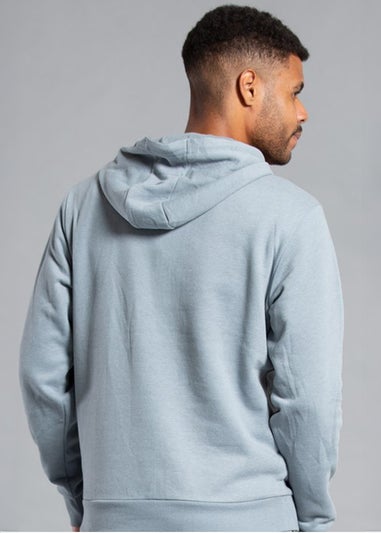 Tokyo Laundry Grey Cotton Blend Hoody with Neck Zip Fastening