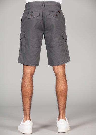 Tokyo Laundry Grey Cotton Cargo Shorts