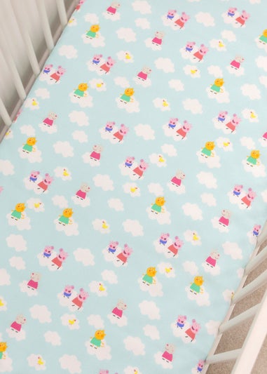 Peppa Pig Pink  Lullabies Cot Bed Fitted Sheet Set of 2