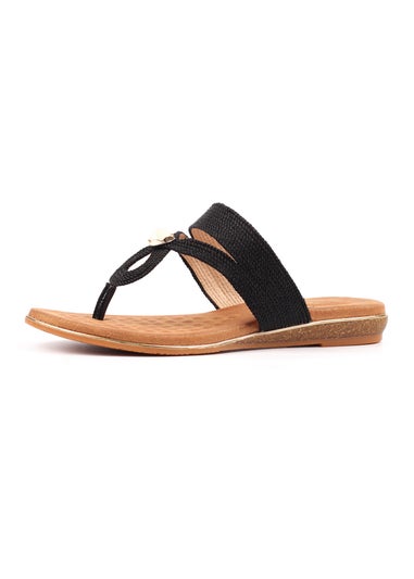 Lunar Black Ezra Sandal
