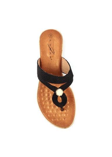 Lunar Black Ezra Sandal