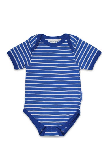 Toby Tiger Organic Blue Whale Waves Print Baby Gift Set (Newborn - 12 months)