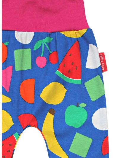 Toby Tiger Organic Multi Colour Fruit Print Yoga Pants (Newborn - 3 years)