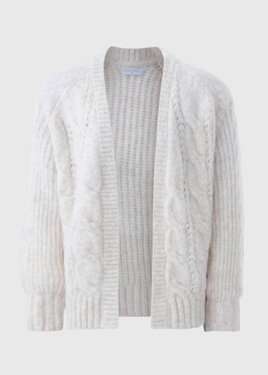 Oatmeal Cable Knit Cardigan