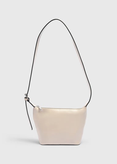 Cream PU Cross Body Bag
