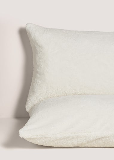 Cream Teddy Fleece Pillow Case