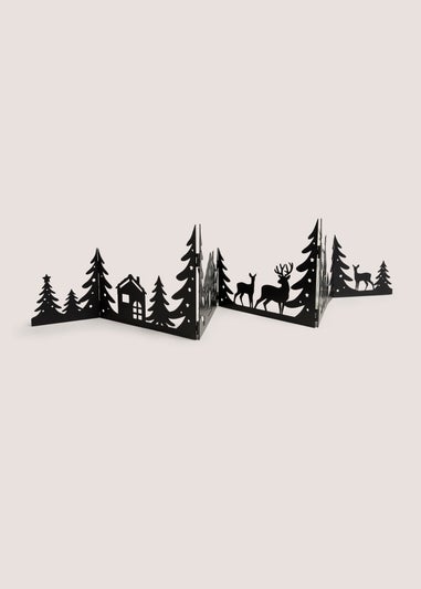 Black Christmas House Scene Decoration
