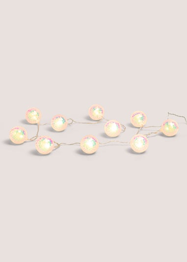 10 Pack Iridescent Disco Ball String Lights