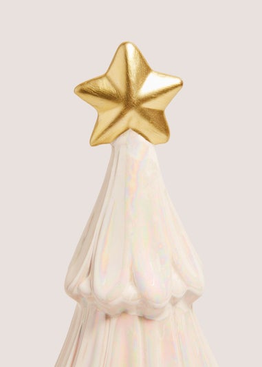 Cream Ceramic Christmas Tree Decoration