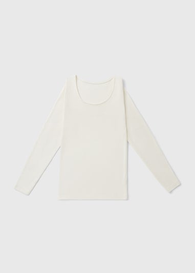 Cream Long Sleeve Thermal Top