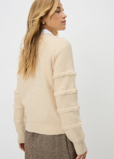Cream Crafted Stitch Jumper