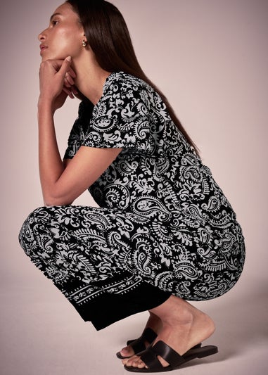 Et Vous Black Paisley Co Ord Trousers