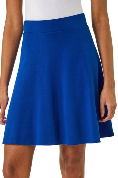 Roman Ink Blue Pull On Stretch Skater Skirt