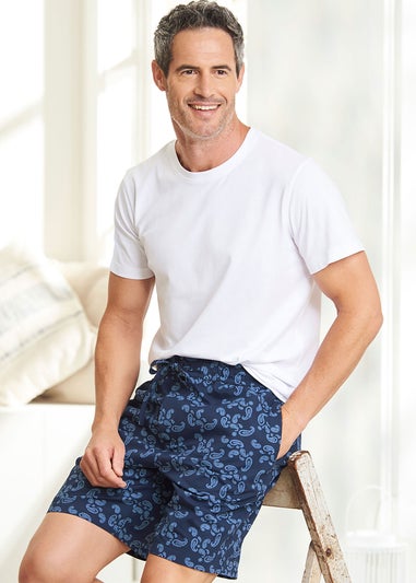 Cotton Traders Navy Woven Shorts