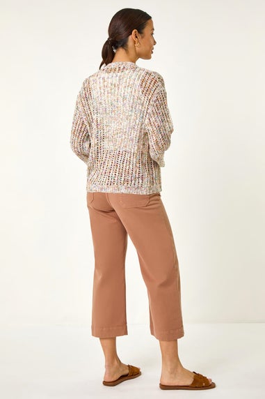 Roman Multi Stitch Detail Knit Cardigan